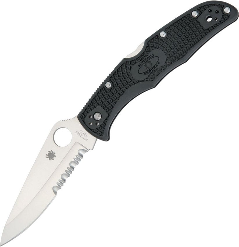 Spyderco Endura 4 Lockback (Black) (3.75" Satin) [C10PSBK]