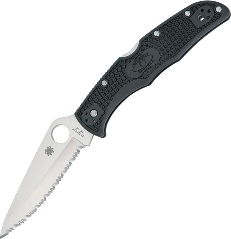 Spyderco Endura 4 Lockback (Black) (3.75" Satin) [C10SBK]