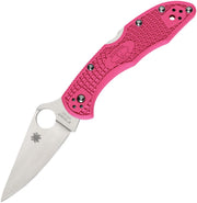 Spyderco Pink Heals Delica Lockback (3" Satin) [C11FPPNS30V]