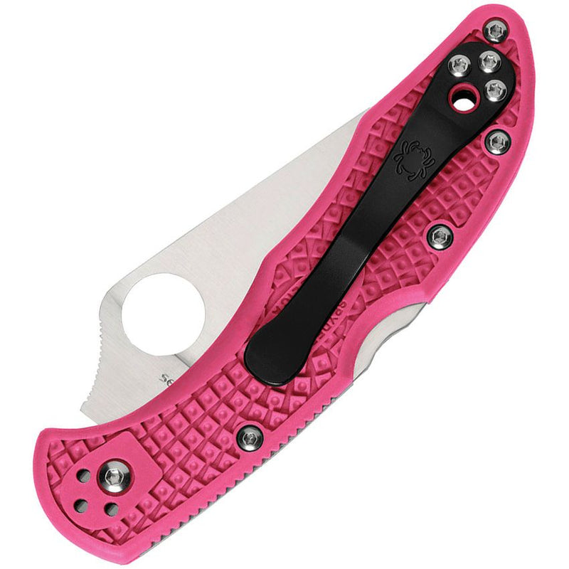 Spyderco Pink Heals Delica Lockback (3" Satin) [C11FPPNS30V] - Image 2