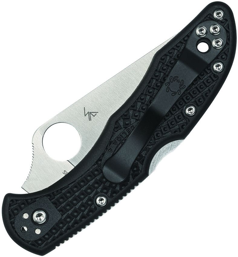 Spyderco Delica 4 Lockback Red Line (Black) (3" Satin) [C11FPSBKRD] - Image 2