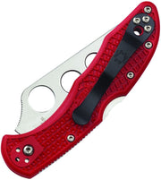 Spyderco Delica 4 Lockback Trainer (Red) (6" Satin) [C11TR] - Image 2
