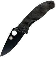 Spyderco Tenacious Carbon Fiber/G10 (Black) (3.5" Satin) [C122CFBBKP]