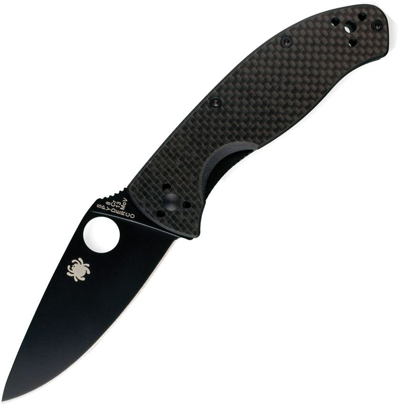 Spyderco Tenacious Carbon Fiber/G10 (Black) (3.5" Satin) [C122CFBBKP]