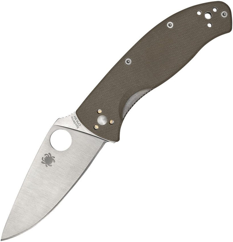Spyderco Tenacious Linerlock Brown G10 (Brown) (3.38" Satin) [C122GBNM4P]