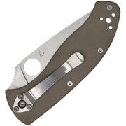 Spyderco Tenacious Linerlock Brown G10 (Brown) (3.38" Satin) [C122GBNM4PS] - Image 2