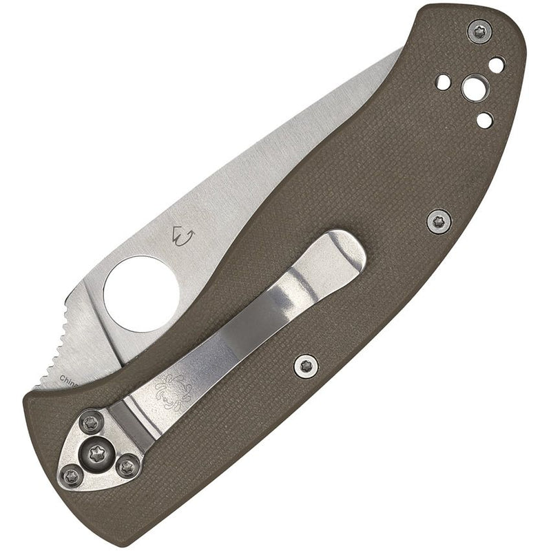 Spyderco Tenacious Linerlock Brown G10 (Brown) (3.38" Satin) [C122GBNM4PS] - Image 2