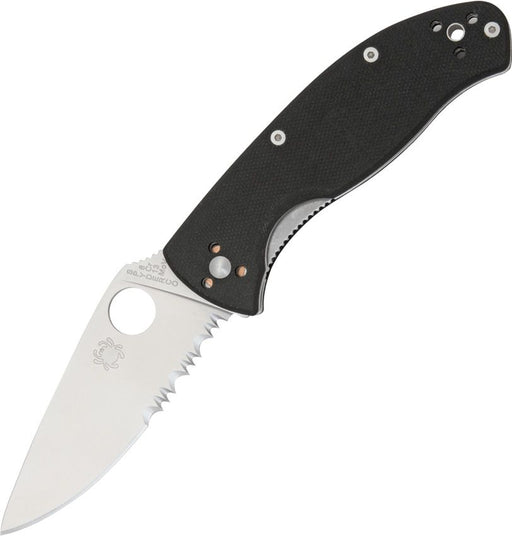 Spyderco Tenacious Linerlock Black (Black) (3.38" Satin) [C122GPS]