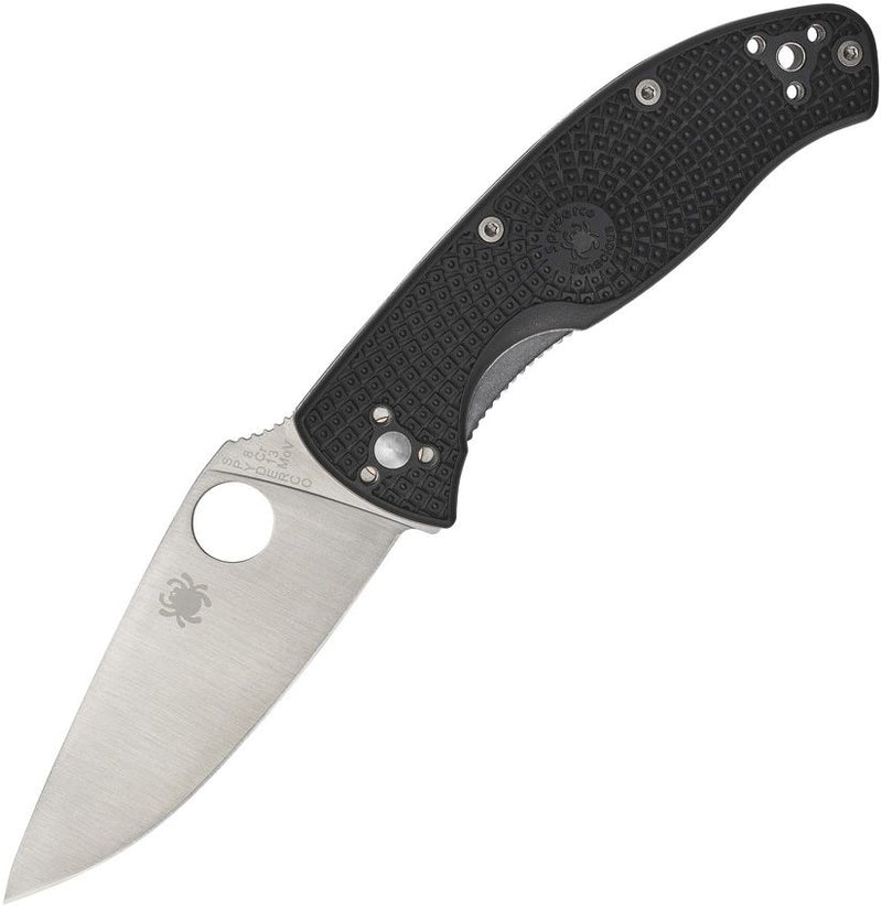 Spyderco Tenacious Linerlock Black (Black) (3.38" Satin) [C122PBK]