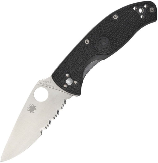Spyderco Tenacious Linerlock Black (Black) (3.38" Satin) [C122PSBK]