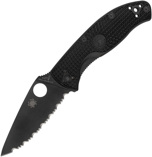 Spyderco Tenacious Linerlock Black (Black) (3.38" Satin) [C122SBBK]