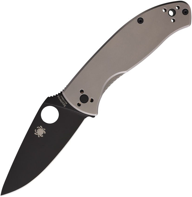 Spyderco Tenacious R.I.L. Ti Gray (Black) (3.38" Satin) [C122TIBKP]