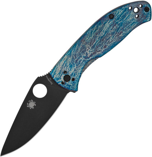 Spyderco Tenacious R.I.L. Ti Blue (Black) (3.38" Black) [C122TIBLBKD2P]