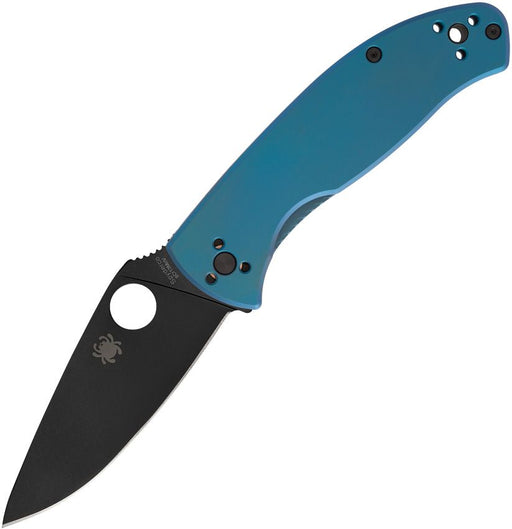 Spyderco Tenacious R.I.L. Titanium Blue (Black) (3.38" Black) [C122TIBLBKP]
