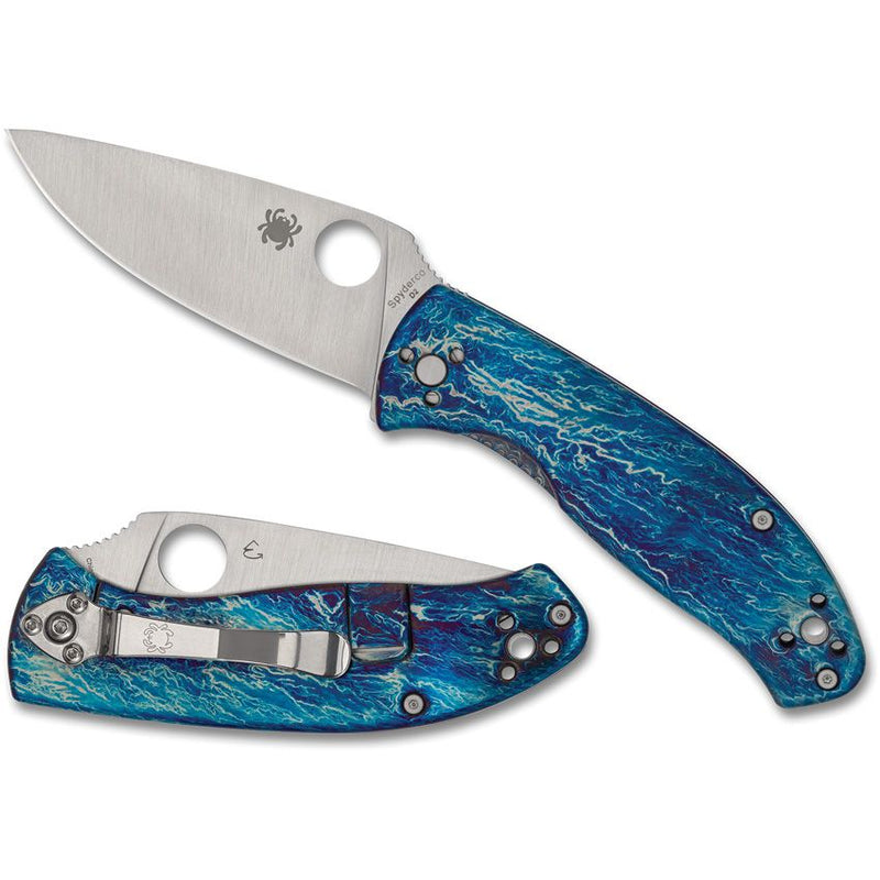 Spyderco Tenacious R.I.L. Ti Blue (3.38" Satin) [C122TIBLD2P] - Image 3