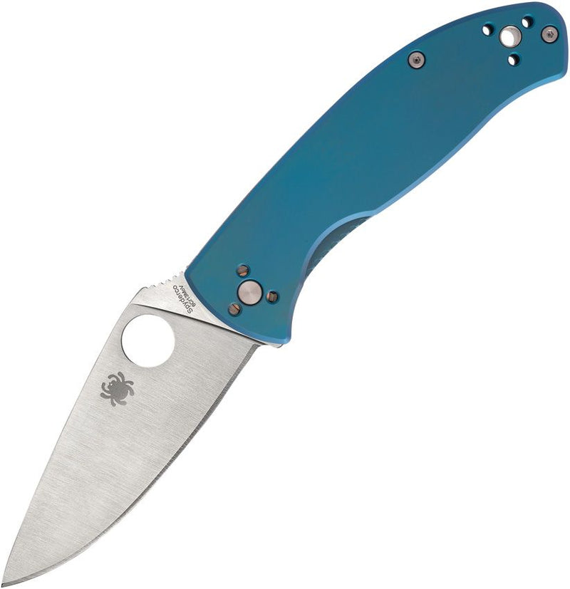 Spyderco Tenacious R.I.L. Titanium Blue (Blue) (3.38" Satin) [C122TIBLP]