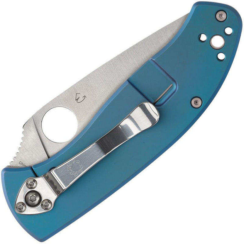Spyderco Tenacious R.I.L. Titanium Blue (Blue) (3.38" Satin) [C122TIBLP] - Image 2