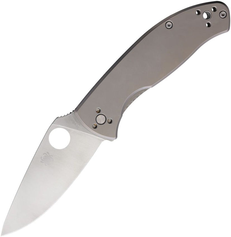 Spyderco Tenacious R.I.L. Ti Gray (Gray) (3.38" Satin) [C122TIP]