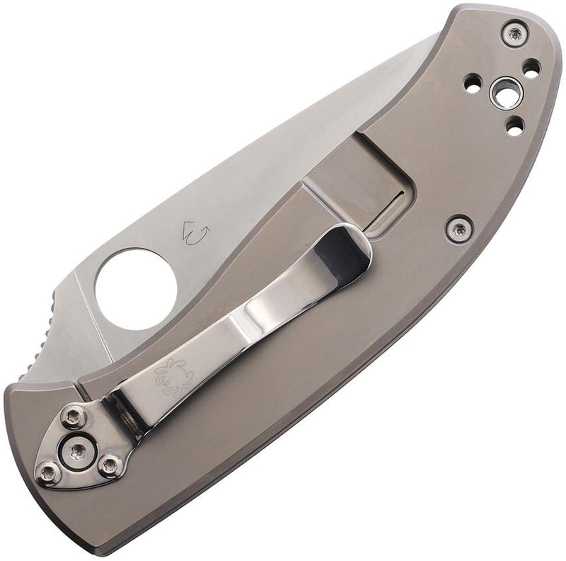 Spyderco Tenacious R.I.L. Ti Gray (Gray) (3.38" Satin) [C122TIP] - Image 2