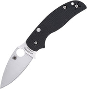 Spyderco Sage 6 Button Compression (Black) (3" Satin) [C123CFBCLP]