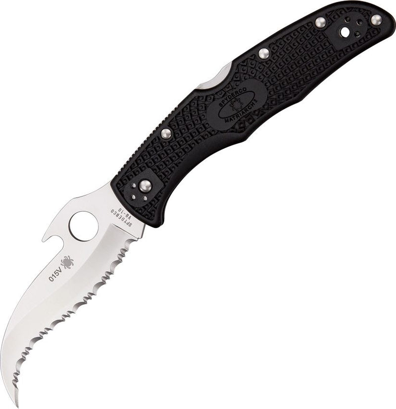 Spyderco Matriarch 2 Lockback (Black) (3.5" Satin) [C12SBK2W]