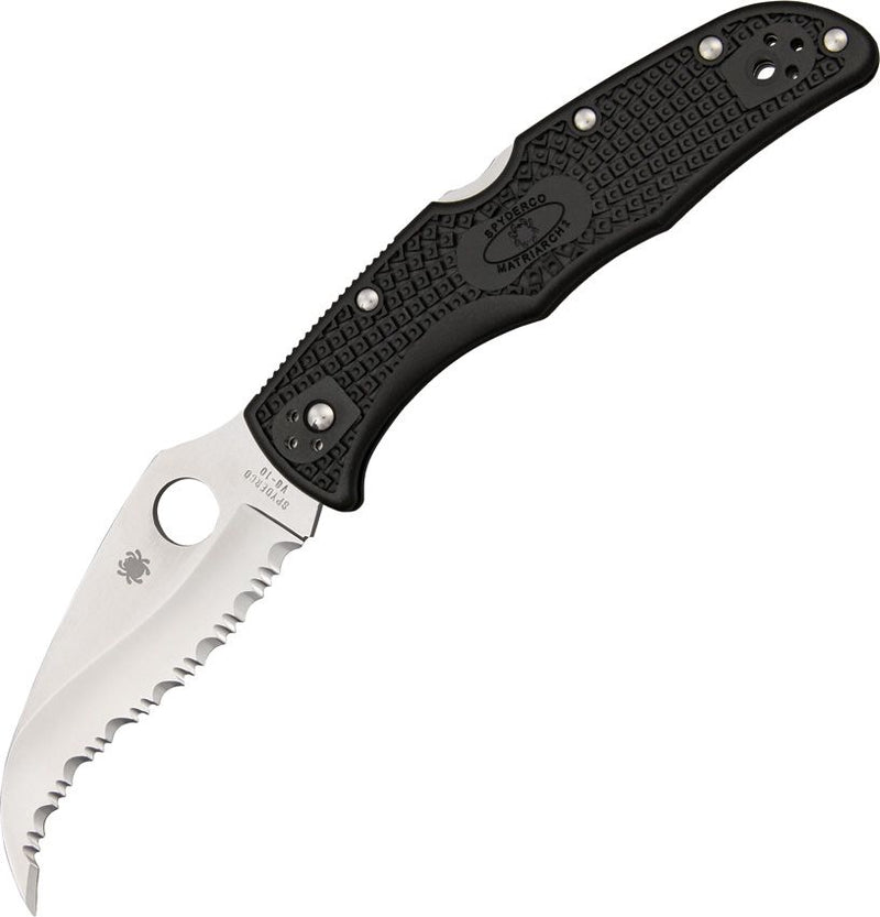 Spyderco Matriarch 2 Lockback (Black) (3.5" Satin) [C12SBK2]