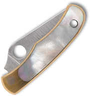 Spyderco Bug Slip Joint Abalone (Stainless) (1.25" Satin) [C133AP] - Image 2