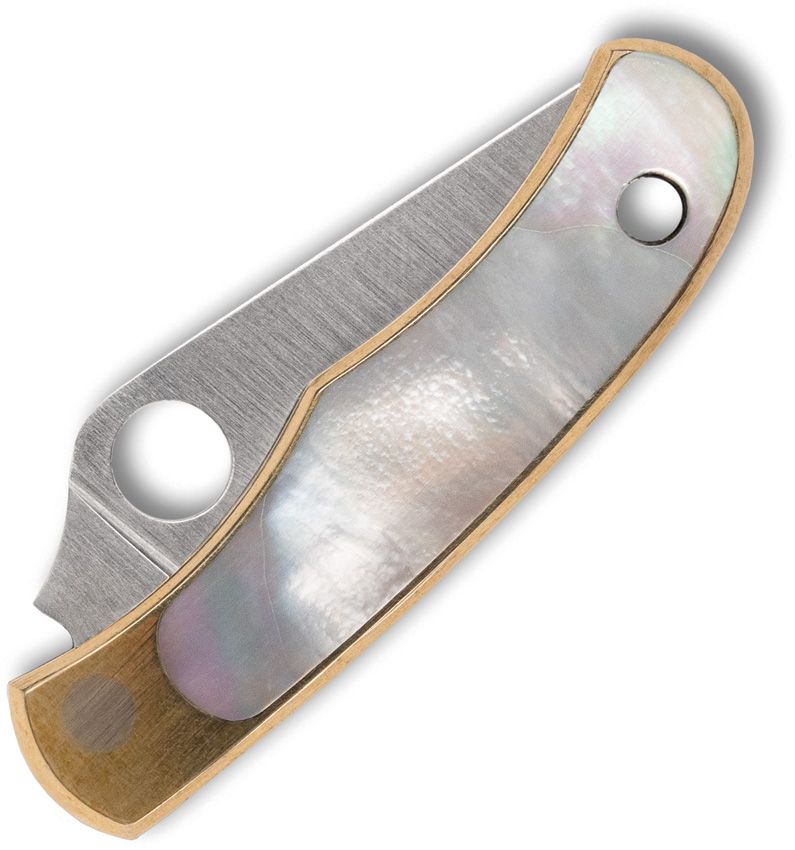 Spyderco Bug Slip Joint Abalone (Stainless) (1.25" Satin) [C133AP] - Image 2