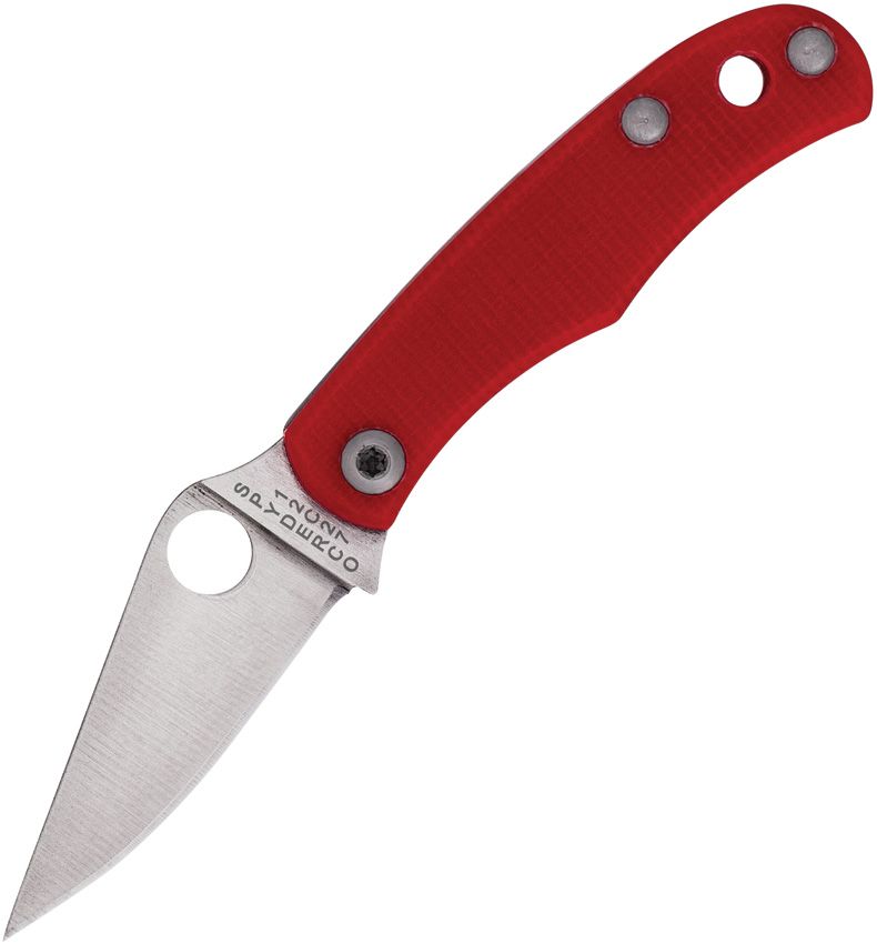 Spyderco Bug Slip Joint Red G10 (Red) (1.25" Satin) [C133GRDP]