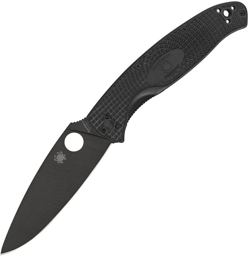 Spyderco Resilience Linerlock Black (Black) (4.25" Black) [C142PBBK]