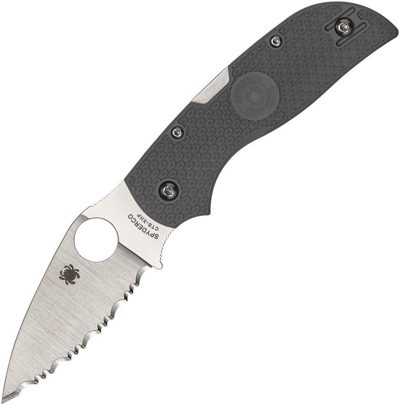 Spyderco Chaparral LWT Lockback Gray (Gray) (2.88" Satin) [C152SGY]