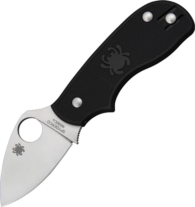 Spyderco Squeak Non-Locking Folder (Black) (2" Satin) [C154PBK]