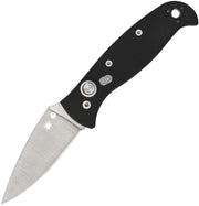 Spyderco Auto Autonomy Button Lock (Black) (3.5" Satin) [C165GP2]