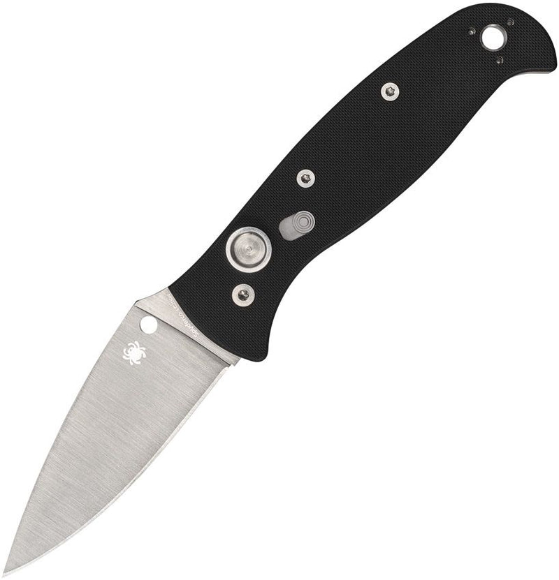 Spyderco Auto Autonomy Button Lock (Black) (3.5" Satin) [C165GP2]