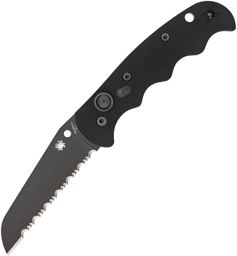 Spyderco Auto Autonomy Button Lock (Black) (3.5" Black) [C165GSBBK2]
