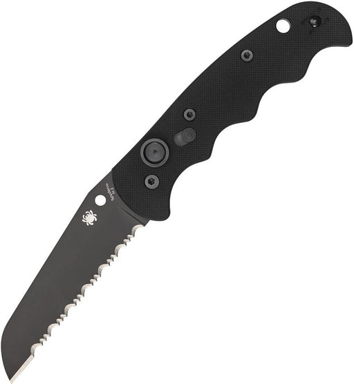 Spyderco Auto Autonomy Button Lock (Black) (3.5" Black) [C165GSBBK]