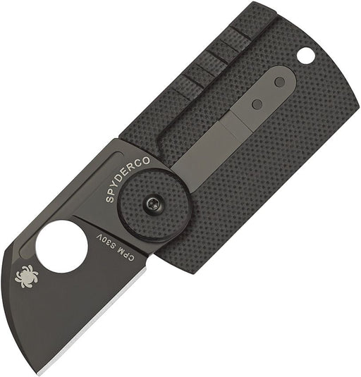 Spyderco Dog Tag Non-Locking Folder (Black) (1" Black) [C188CFBBKP]