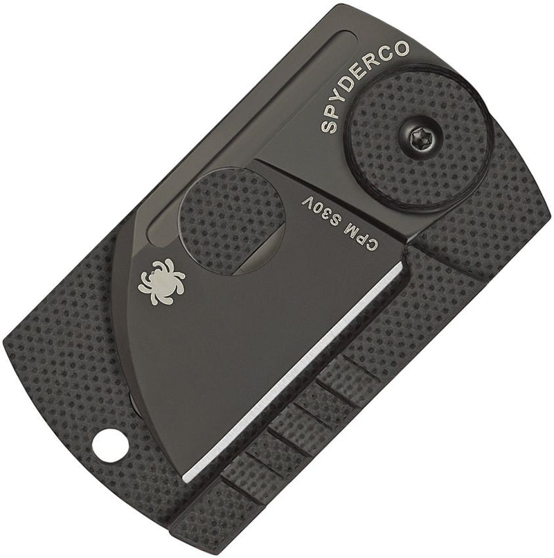 Spyderco Dog Tag Non-Locking Folder (Black) (1" Black) [C188CFBBKP] - Image 3