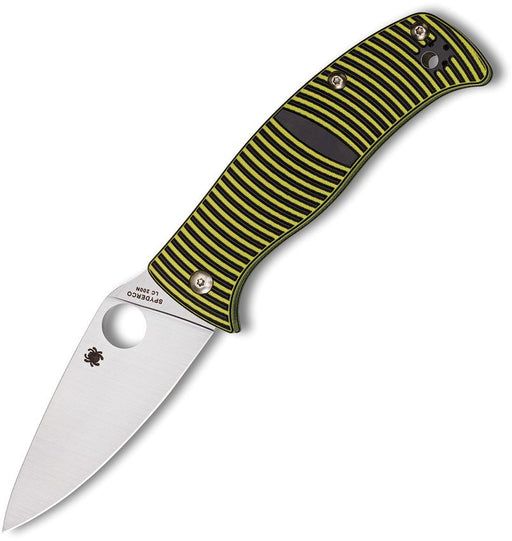 Spyderco Caribbean Compression Leaf (Black) (3.63" Satin) [C217GP]