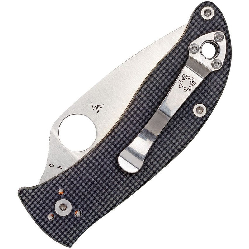 Spyderco Alcyone Linerlock (Gray) (2.75" Satin) [C222GPGY] - Image 2