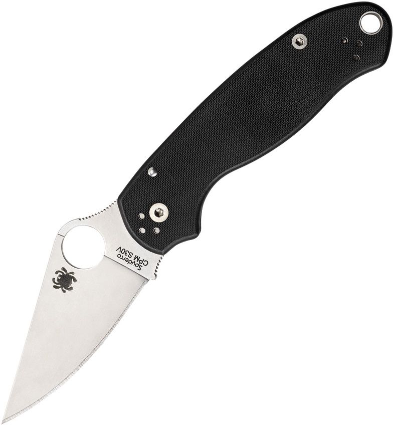 Spyderco Para 3 Plain (Black) (3" Satin) [C223GP]
