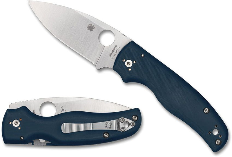 Spyderco Shaman Compression Lock (Blue) (3.63" Satin) [C229GPCBL] - Image 3