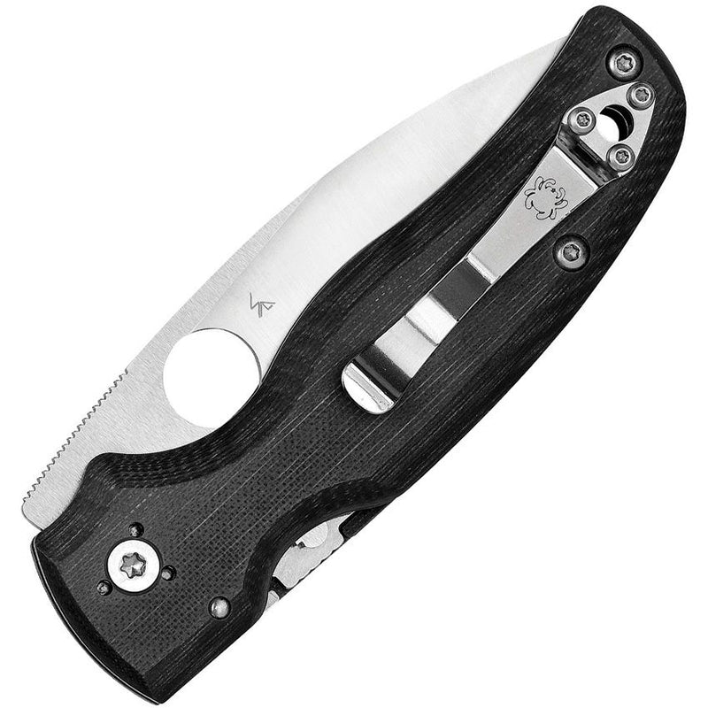 Spyderco Shaman Compression Lock Serr (Black) (3.63" Satin) [C229GS] - Image 2
