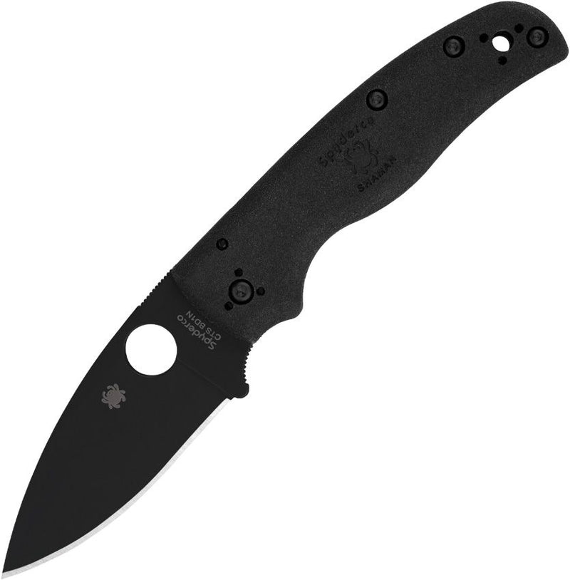 Spyderco Shaman Light Compres Lock (Black) (3.63" Black) [C229PBBK]