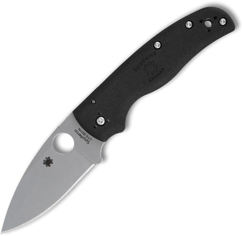 Spyderco Shaman Compression Lock (Black) (3.5" Satin) [C229PBK]