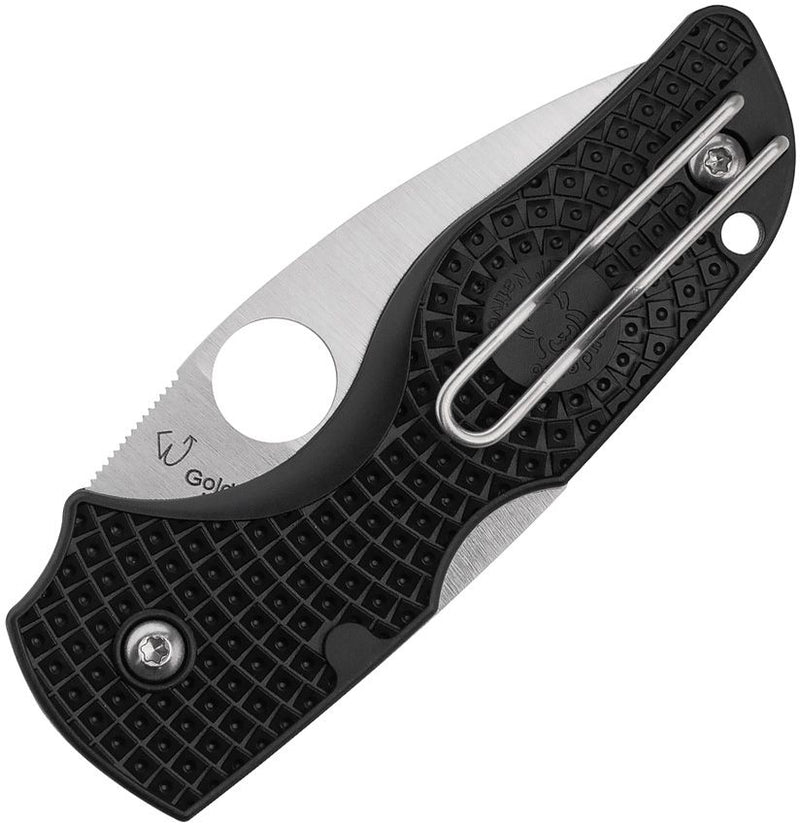 Spyderco Lil' Native Lockback Satin (Black) (2.38" Satin) [C230PBK] - Image 2
