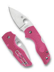 Spyderco Lil’ Native Lightweight Pink FRN Tumbled Folding Knife [C230PPN] - product view 1