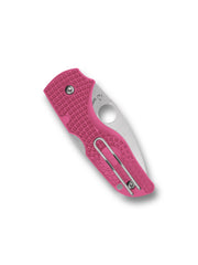 Spyderco Lil’ Native Lightweight Pink FRN Tumbled Folding Knife [C230PPN] - product view 2