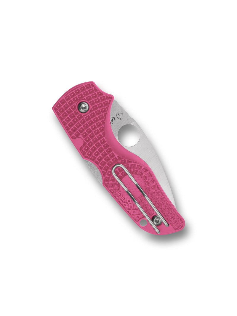 Spyderco Lil’ Native Lightweight Pink FRN Tumbled Folding Knife [C230PPN] - product view 2