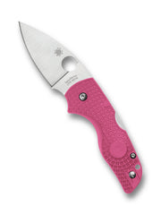 Spyderco Lil’ Native Lightweight Pink FRN Tumbled Folding Knife [C230PPN] - product view 3